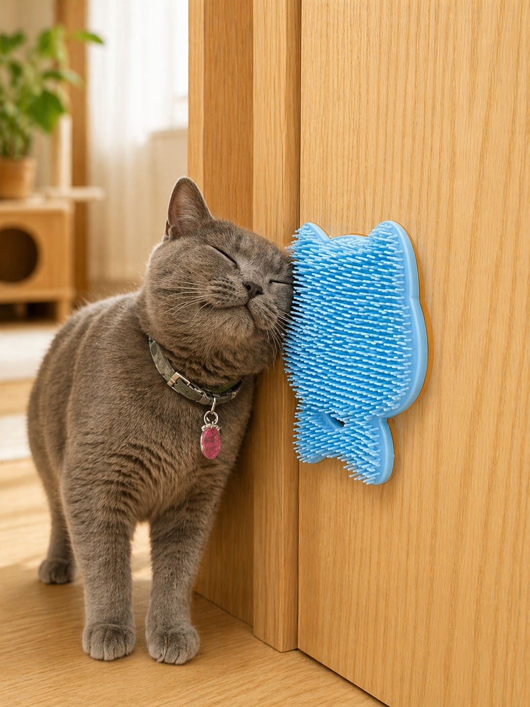 Brosse Murale Pour Chat – Auto-Toilettage & Massage Anti-Poils