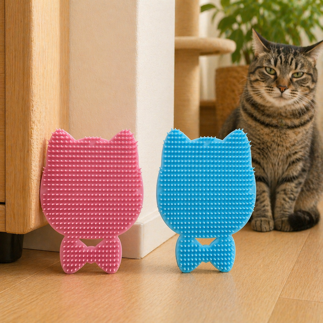 Brosse Murale Pour Chat – Auto-Toilettage & Massage Anti-Poils