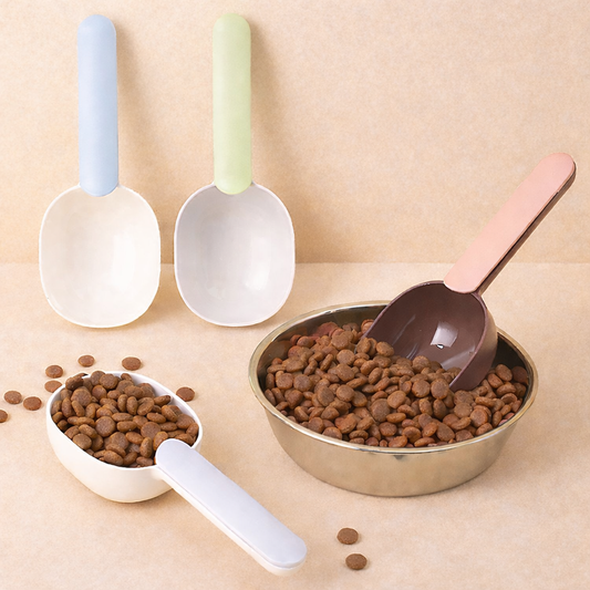 🐶 Cuillère doseuse 2 en 1 pour croquettes – Portion parfaite & sac refermé