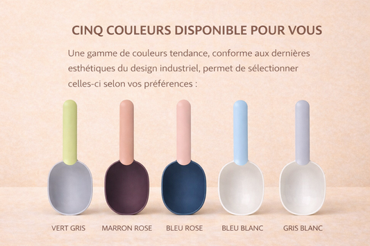 🐶 Cuillère doseuse 2 en 1 pour croquettes – Portion parfaite & sac refermé