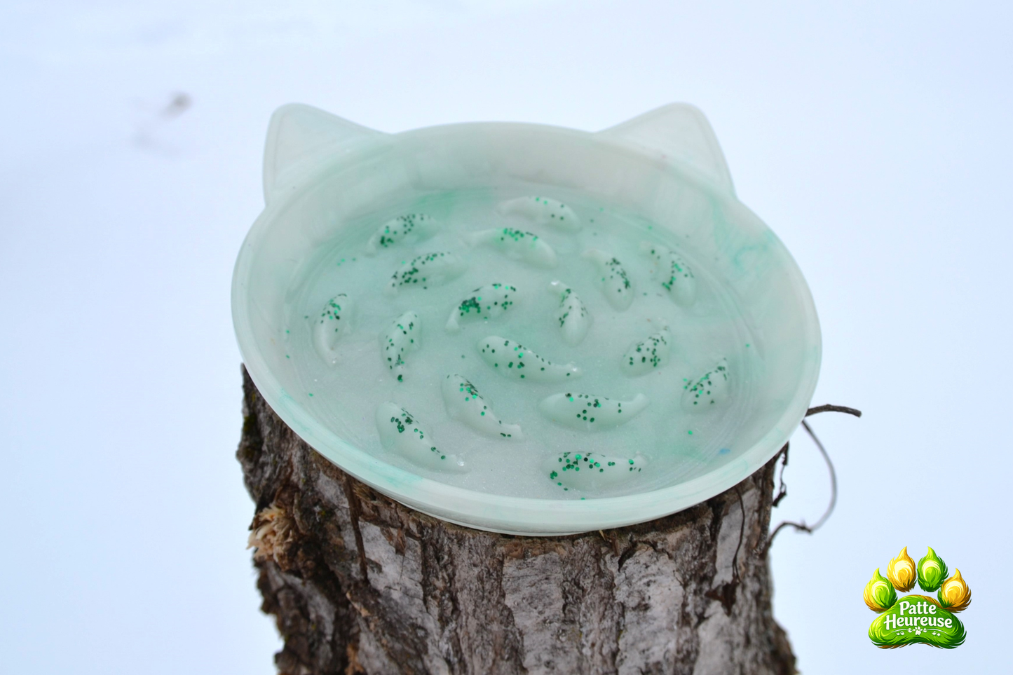 Gamelle Anti-Glouton Pour Chat – Bol Lent en Résine Époxy Alimentaire (Fait Main)