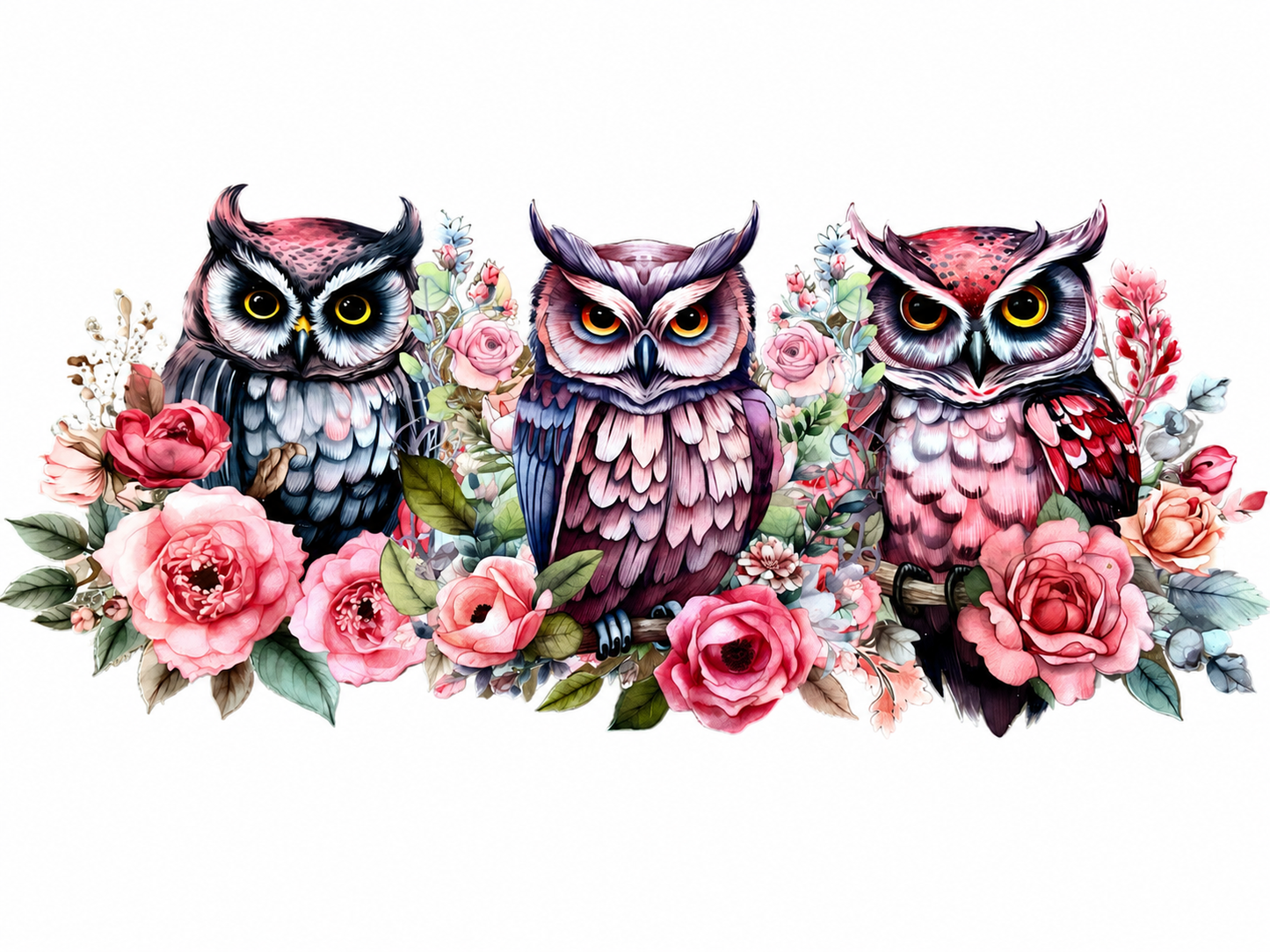 UV DTF Premium pour Verre 16 oz & Multi-Surfaces | Collection Hiboux 🦉