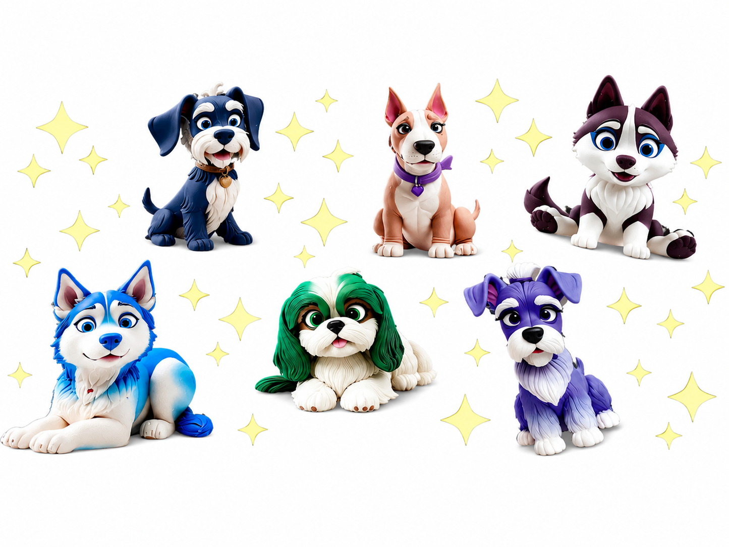 UV DTF Premium Pour Verre 16 oz & Multi-Surfaces | Collection Chien 🐶💖