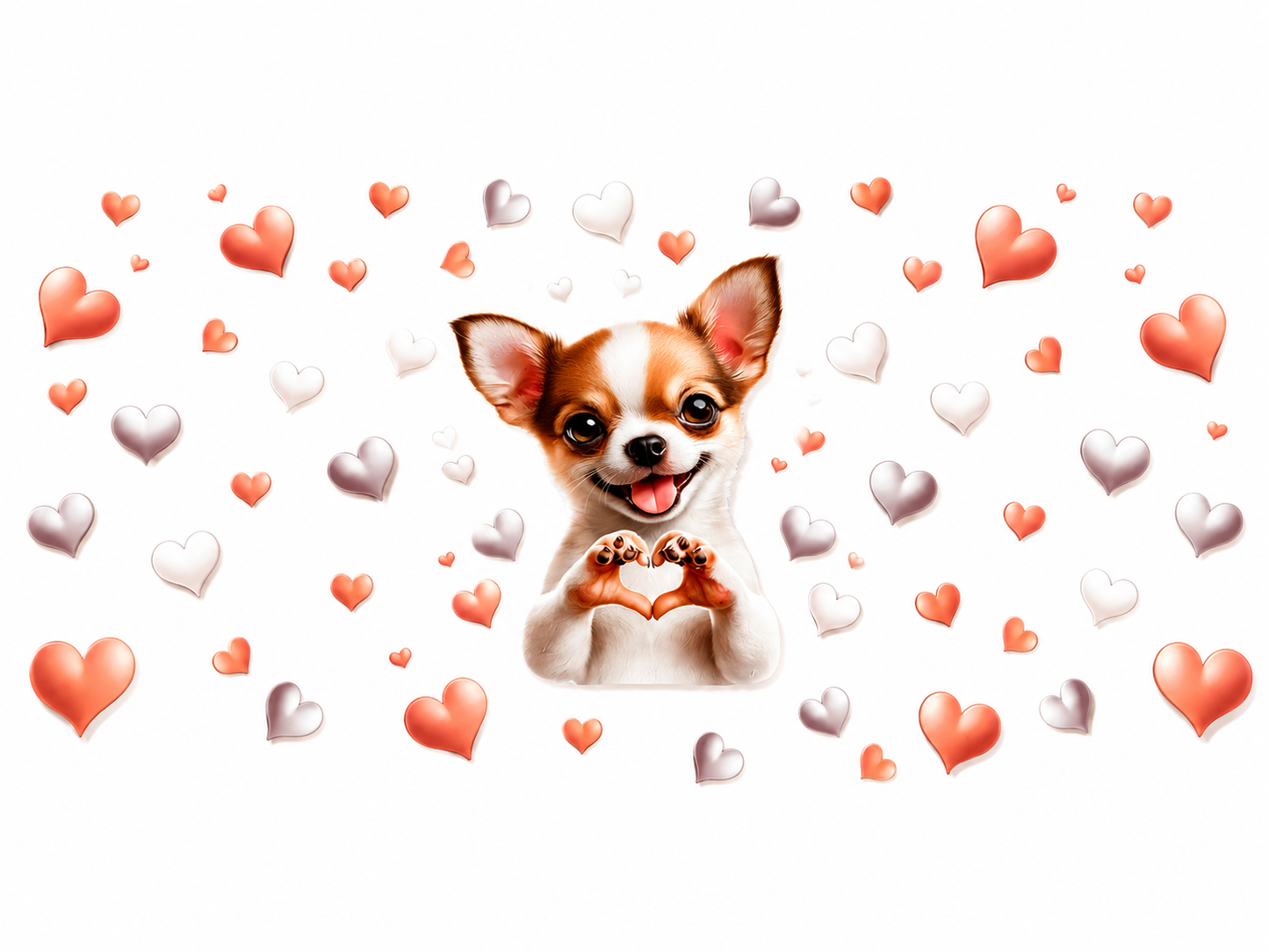 UV DTF Premium Pour Verre 16 oz & Multi-Surfaces | Collection Amour De Chien 🐶💖