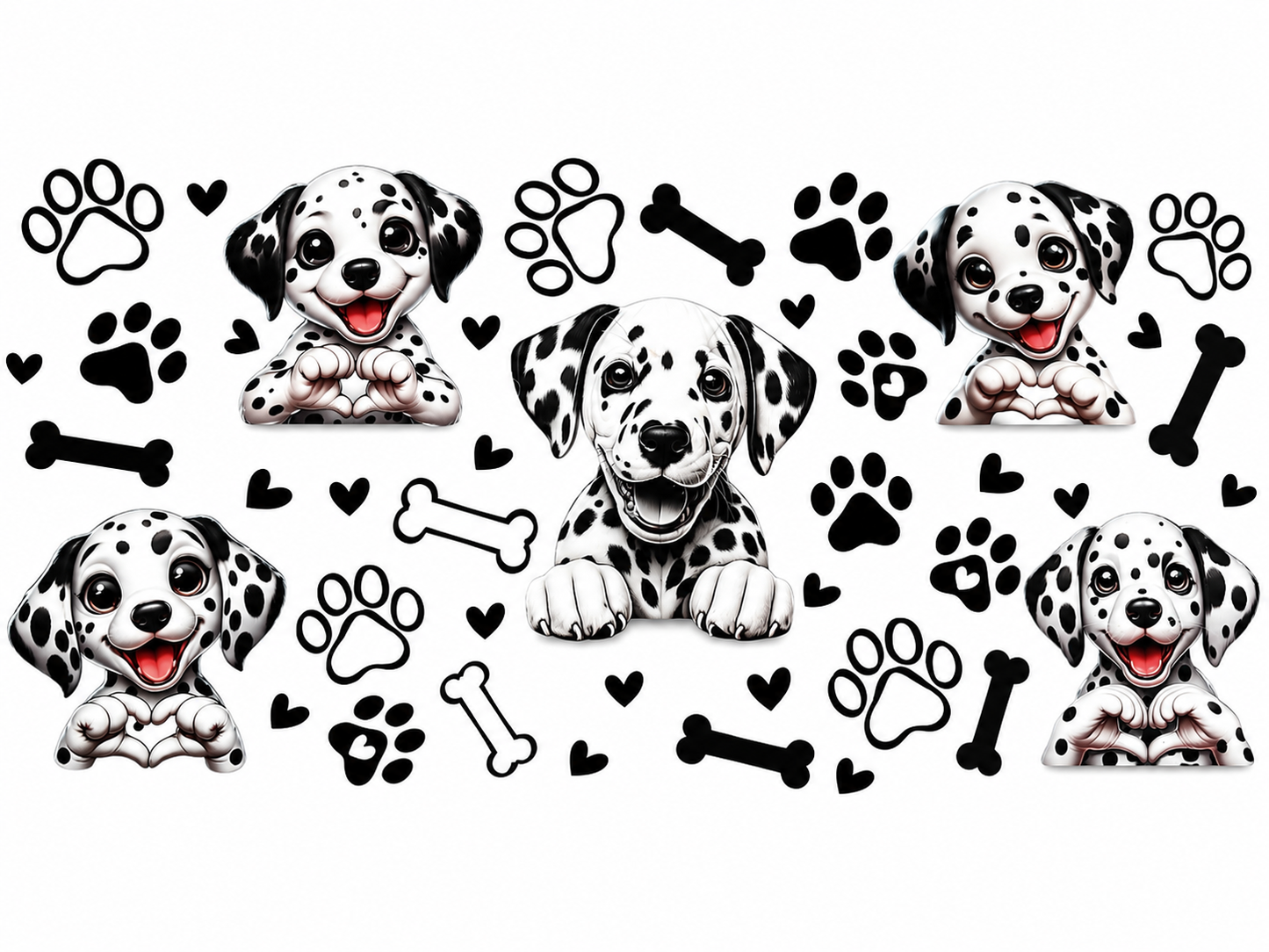 UV DTF Premium Pour Verre 16 oz & Multi-Surfaces | Collection Chien 🐶💖
