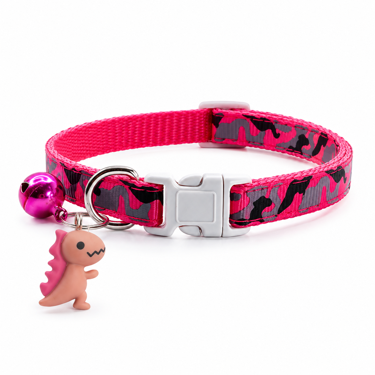 Collier Pour Chat Ajustable Avec Clochette Et Dinosaure 🐾🦖