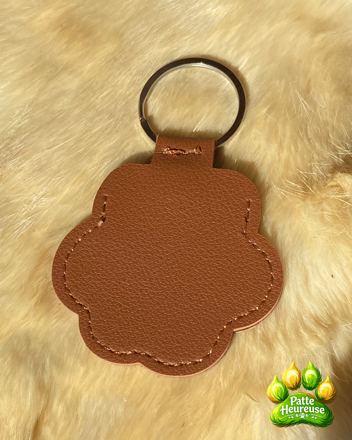 porte clé commémoratif chien chat Marron