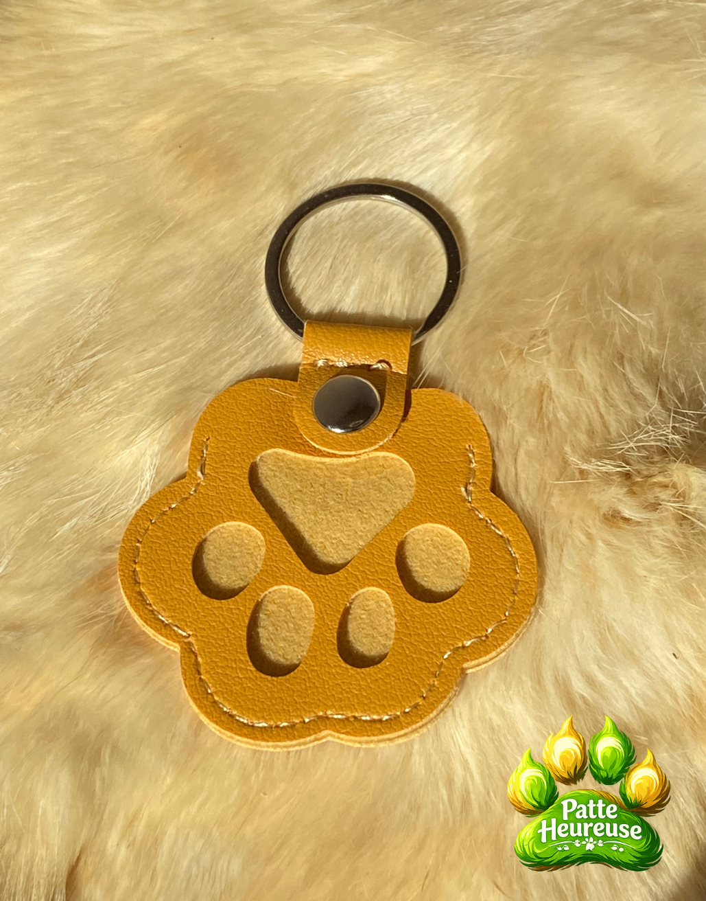 Porte-clé souvenir pour poils d’animal | Patte Heureuse