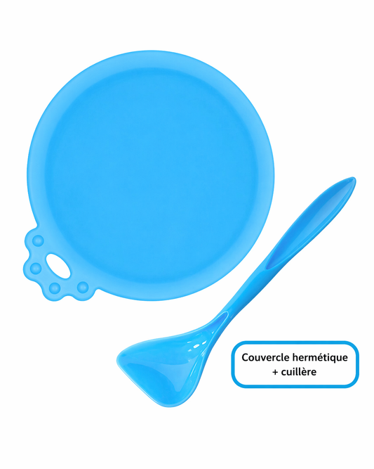 Couvercle Hermétique Boîte Chien & Chat + Cuillère Silicone 2 en 1 | Anti-Gaspillage & Anti-Odeur