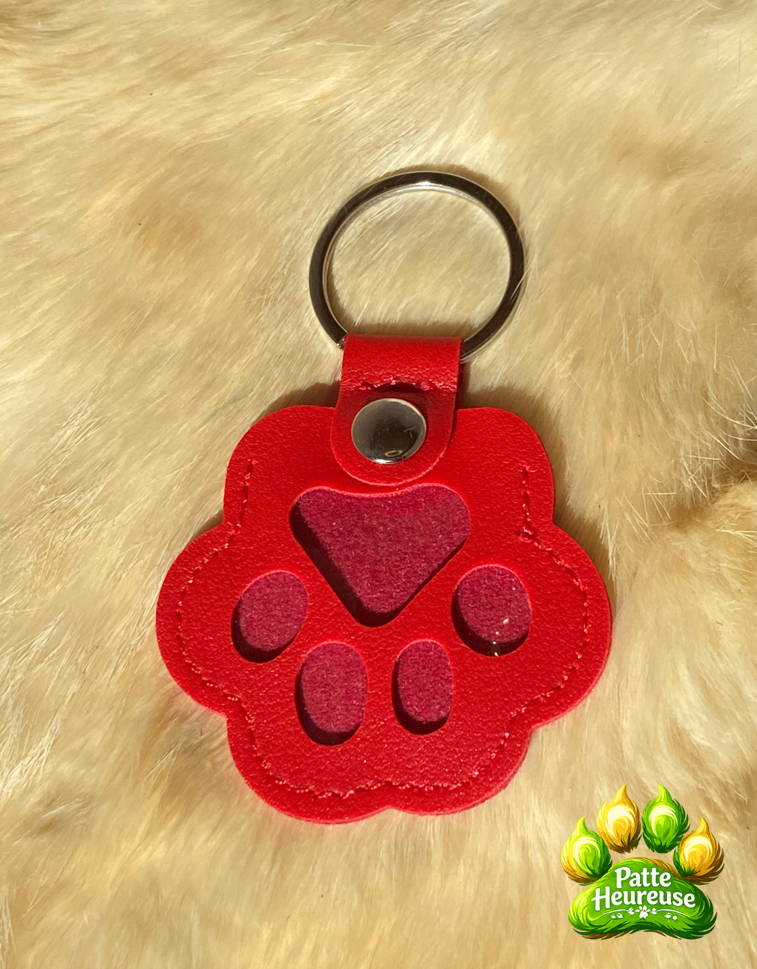 Porte-clé souvenir pour poils d’animal | Patte Heureuse
